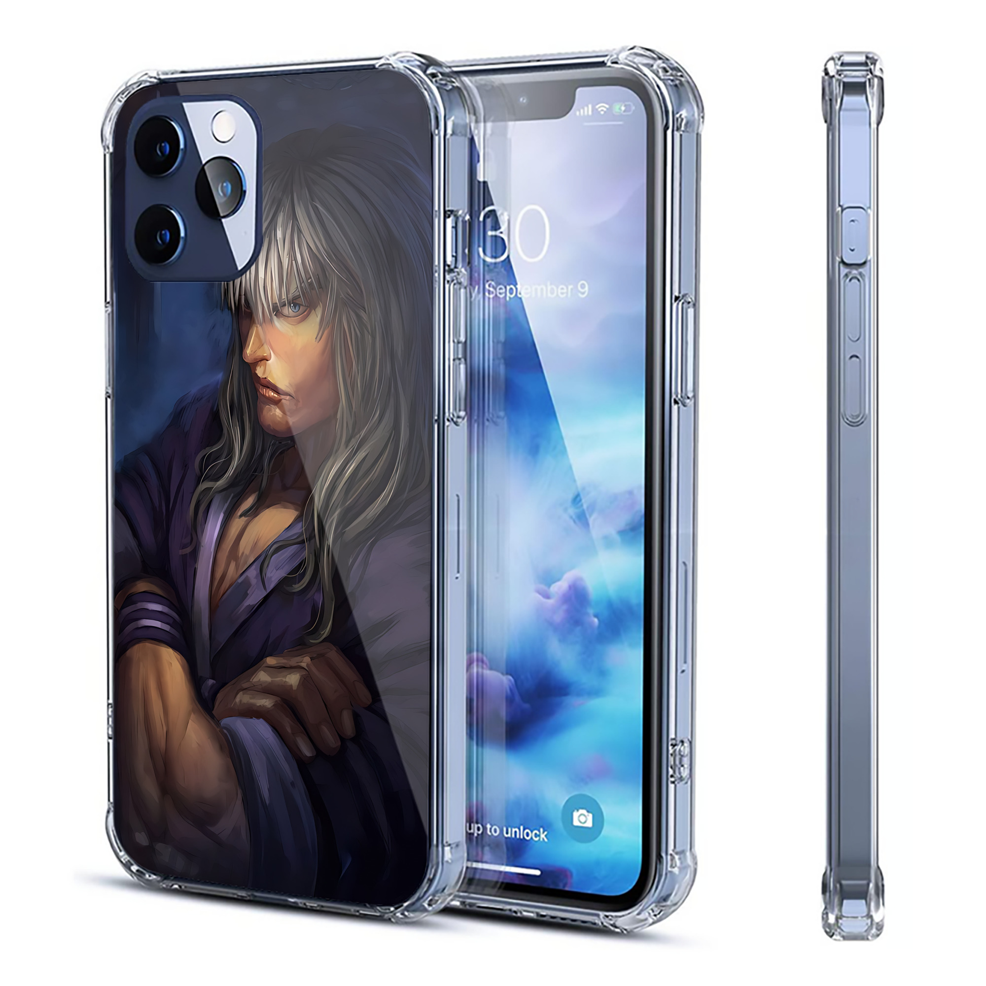 （画像用） 北斗の拳 Fist of the North Star 【iPhone 12シリーズ対応】透明スマホケース（クリアソフトケース）